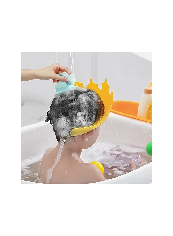 Excefore Shower Cap Soft Adjustable Baby Bath Head Cap Visor For Washing Hair，Shower Bathing Protection Bath Cap Protect Baby'S Eyes And Ears - Image 4