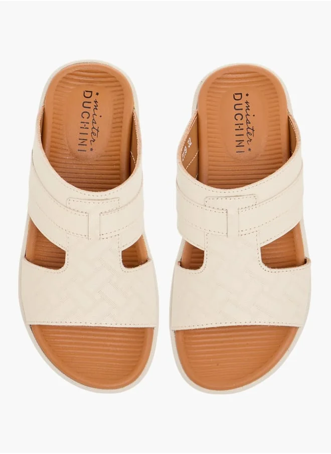 Mister Duchini Boys Textured Slip-On Arabic Sandals