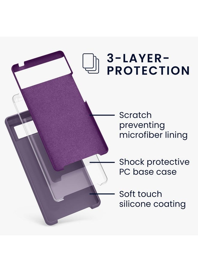 kwmobile kwmobile Case Compatible with Google Pixel 6 Case - TPU Silicone Phone Cover with Soft Finish - Pale Iris  - Image 2