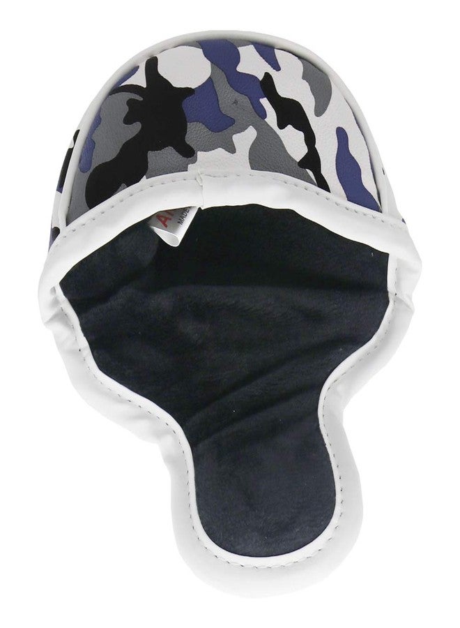 Seacloud Golf Head Cover Small Size PU Leather Camouflage Style Mallet Putter Headcover Designed for Smaller Mallet - Gray - Image 3