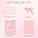 JMANNI Pink Gift Bags with Handles Valentines Gift Bags with Tissue Paper 1PCS Gift Bags with Ribbon and 1 Cards 2 Tissue Paper for Valentines Day Baby Shower Birthday Party Wedding Mothers Day - Image 4