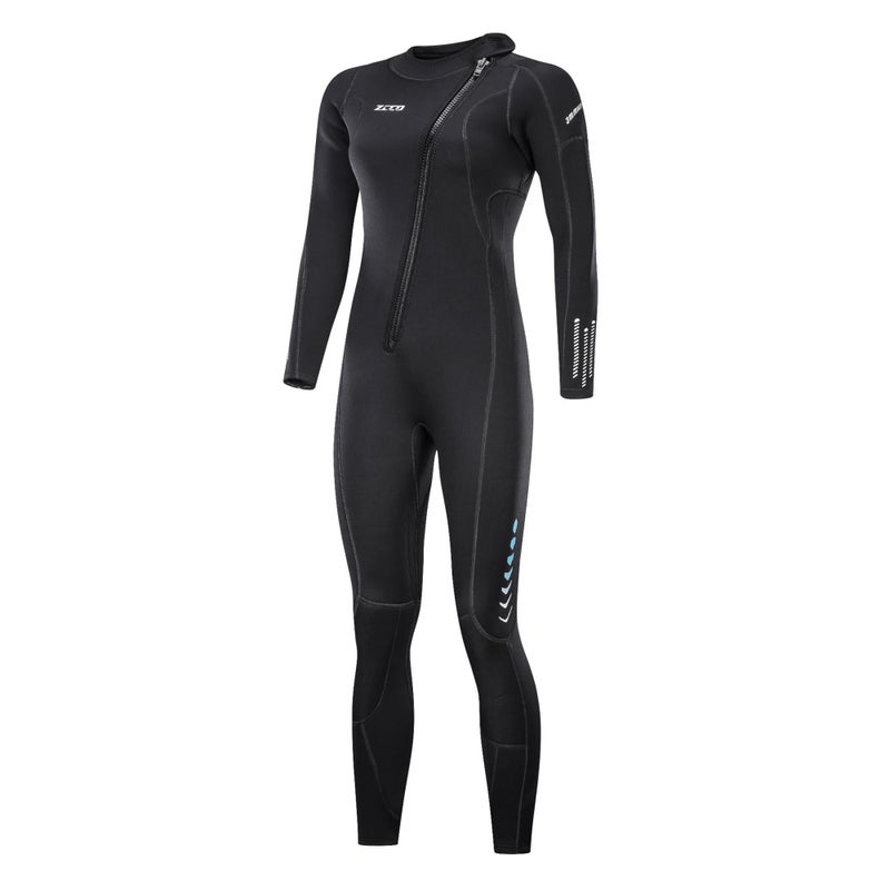 ZCCO Ultra Stretch 3mm Neoprene Wetsuit, Front Zip Full Body Diving Suit, one Piece for Men & Women-Snorkeling, Scuba Diving Swimming, Surfing - Image 2