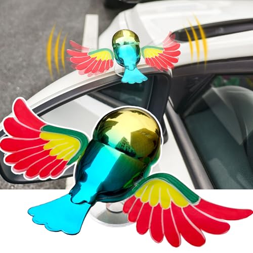 acdiac Fun Flaps Wings Flying Birds Car Sticker Decor for Engine Hood Roof Rearview Mirror Trunk Lid SUV Pickup Exterior Decoration1PCS RedGreen - Image 1
