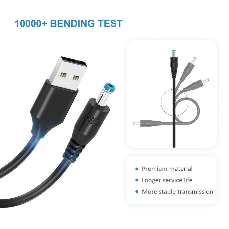 Powseed كابل طاقة عالمي DC 5V من باوسيد، كابل شحن USB إلى DC مع 13 قطعة من محولات التوصيل للكاميرا، جهاز التوجيه، بنك الطاقة، الألعاب، المسجل، مكبر الصوت بلوتوث، الماسح الضوئي، DVR، صندوق القرص الصلب، USB-HUB وغيرها. - Image 5