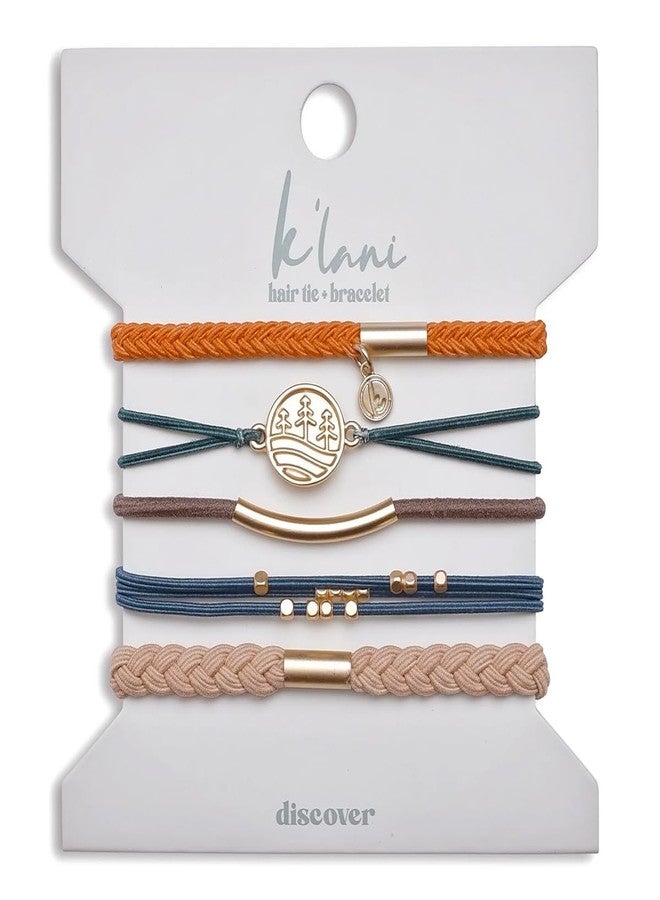 K'lani Hair Tie Bracelets for Women - Elastic Hair Bands That Double as Stylish Jewelry - Discover - Medium - Image 1