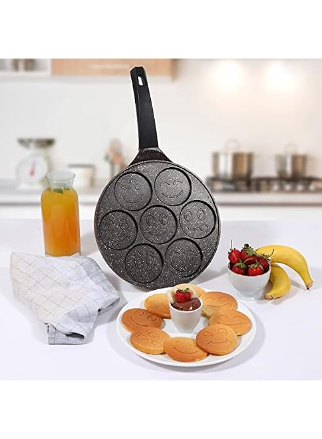 Mini Pancake Pan, Non Stick Pancake Pan for Stove Top with Aluminum Casting and Granite Coating, PFOA-APEO Free, Non-Stick Pan - Image 3