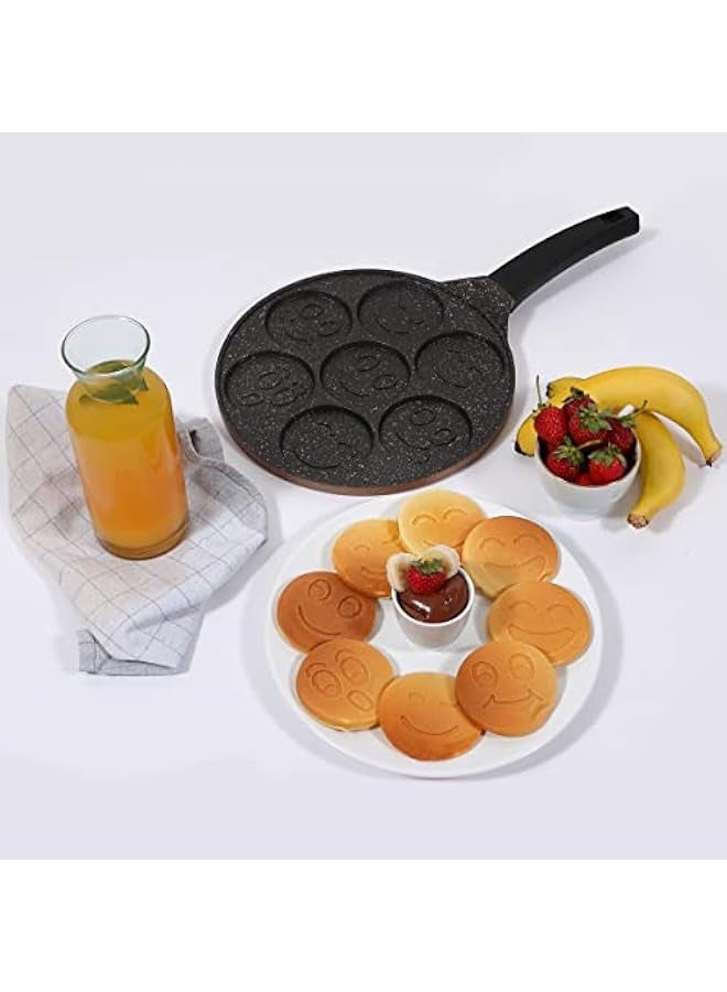 Mini Pancake Pan, Non Stick Pancake Pan for Stove Top with Aluminum Casting and Granite Coating, PFOA-APEO Free, Non-Stick Pan - Image 4