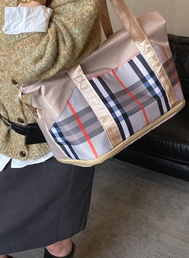 تايك تو Multi-Color Plaid Gym Duffle Bag