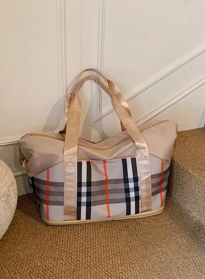 تايك تو Multi-Color Plaid Gym Duffle Bag