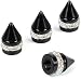 ToBeQueen Colorful Bling Tire Valve Caps Handmade Crystal Rhinestone Dimand Tire Caps 4 Pack Aluminum Alloy Universal Valve Stem Caps Bling Car Accessories for WomenAB Color - Image 2