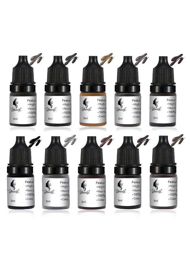 PMU Tattoo Ink Permanent Eyebrow Make up Pigement for Eyebrows Eyeliner Lips Microblading Supplies for Eyebrow Machine Pigment Set