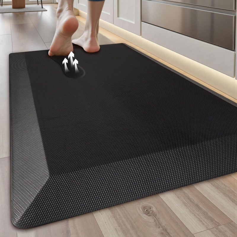 Tyrot Anti Fatigue Kitchen Mats for Floor, 9/10 Extra Thick Cushioned Standing Desk Mat, Comfort Memory Foam Ergonomic Kitchen Rugs and Mats Non-Slip Waterproof for Office, Kitchen, Sink, 20" x 32" - Image 1