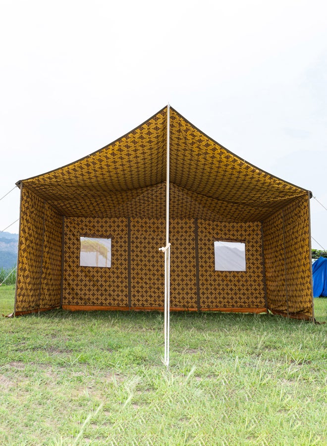 AL SANIDI خيمة التخييم المتألقة، خيمة التخييم البرية، بيج، الحجم 400*300*190 سم - Image 3