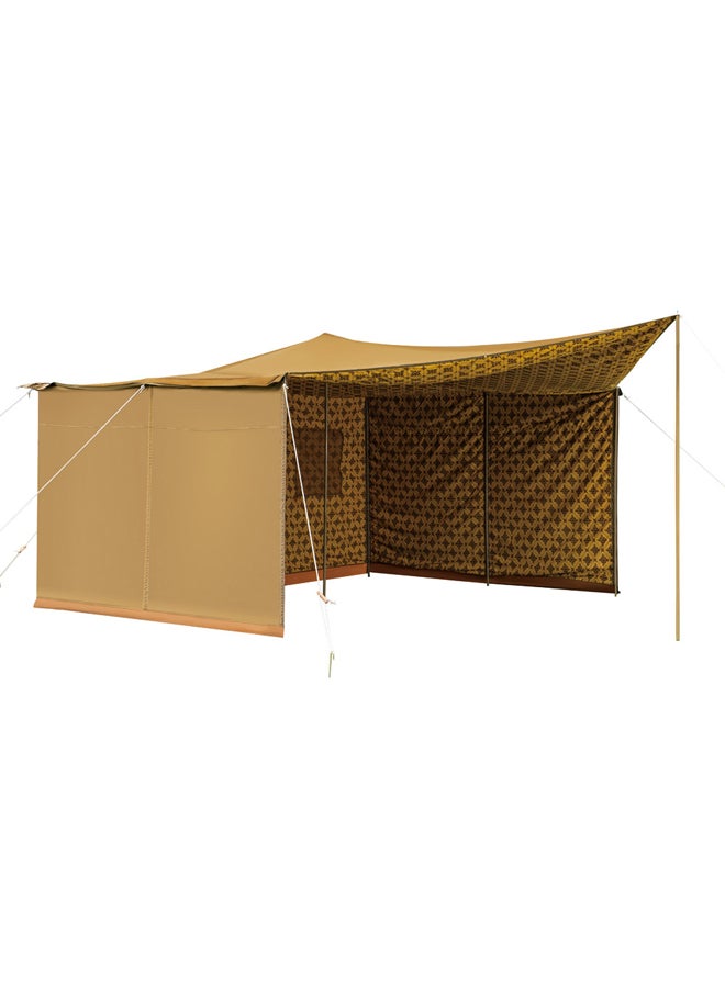 AL SANIDI خيمة التخييم المتألقة، خيمة التخييم البرية، بيج، الحجم 400*300*190 سم - Image 1