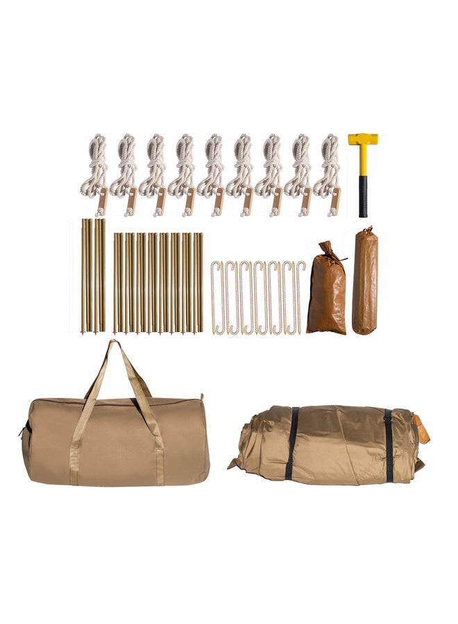 AL SANIDI خيمة التخييم المتألقة، خيمة التخييم البرية، بيج، الحجم 400*300*190 سم - Image 4