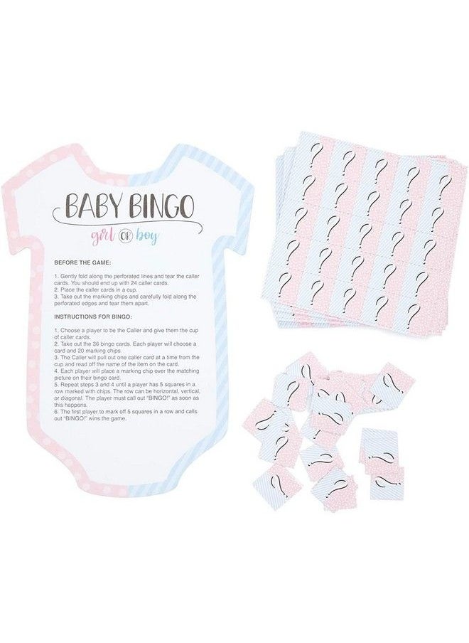 Blue Panda - Gender Reveal Bingo Game Set Party Supplies (38 Pieces) - Image 1