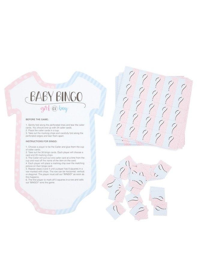 Blue Panda - Gender Reveal Bingo Game Set Party Supplies (38 Pieces) - Image 1