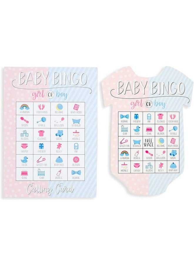 Blue Panda - Gender Reveal Bingo Game Set Party Supplies (38 Pieces) - Image 1