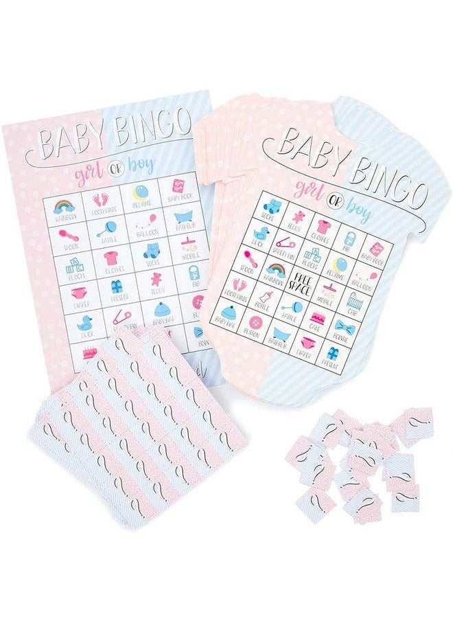 Blue Panda - Gender Reveal Bingo Game Set Party Supplies (38 Pieces) - Image 1