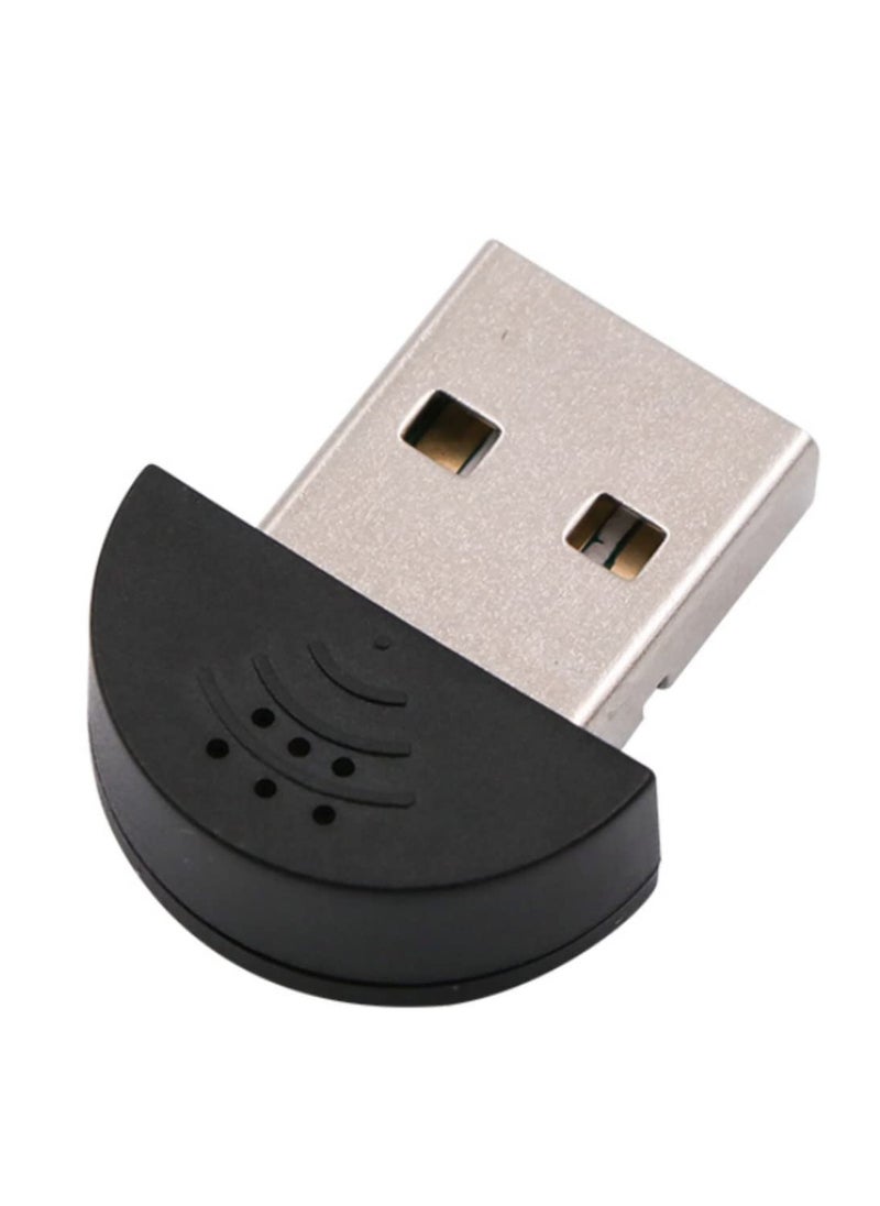 Generic Mini USB 2.0 Microphone Portable Studio Quality Mic with Audio Adapter Compatible with Laptop  Notebook, PC, MSN, Skype - Plug & Play, Driver-Free  - Image 3