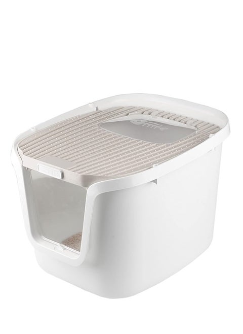 Cat Litter Box Extra Large 75L, Closed Litter Box, Cat Litter Tray fully enclosed cat litter box Large,Cat Litter Box with Door, Sandbox Large Cat Toilet with Lid,Scoop