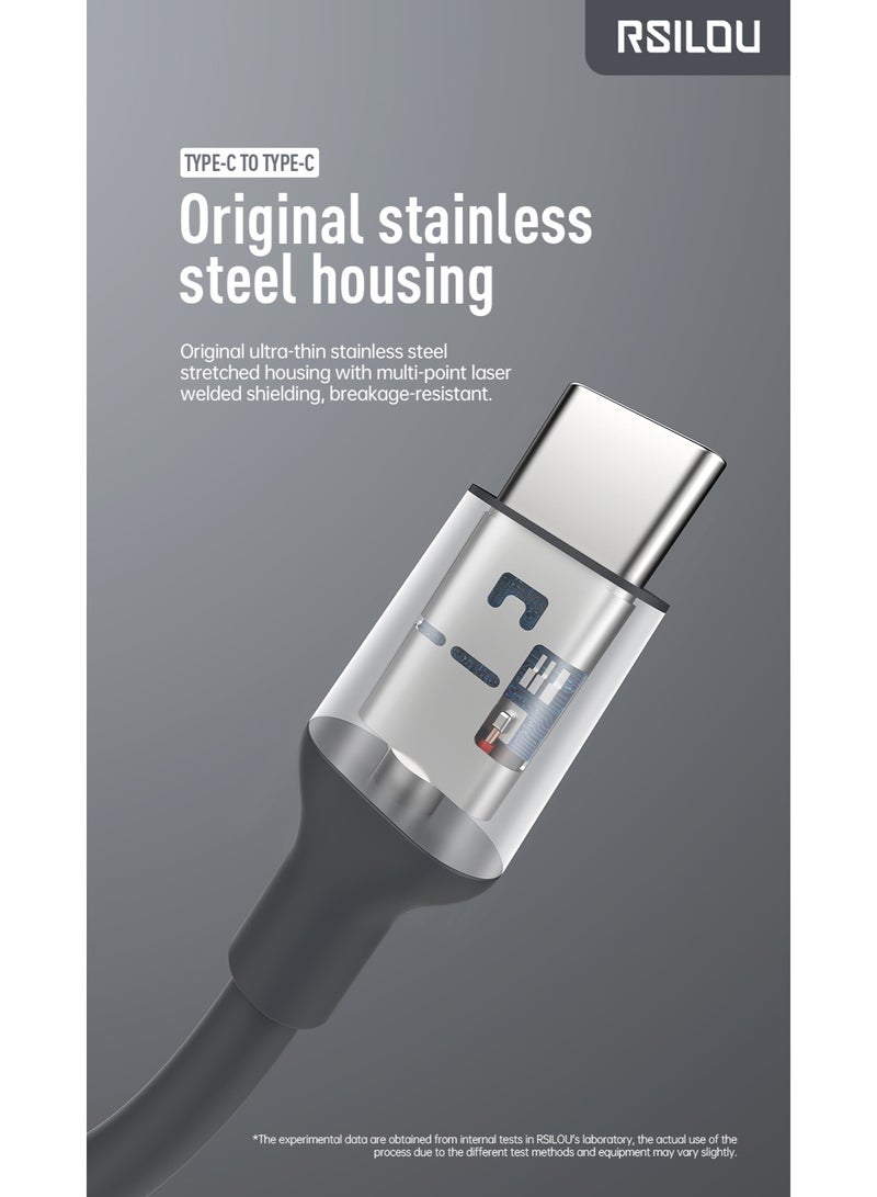 rsilou Type-C to Type-C Fast Charging Data Cable (120cm) - Image 2