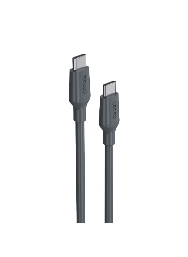 RSILOU-R2030 Type-C to Type-C Fast Charging Data Cable – 120cm, High-Speed Charging & Data Transfer, Tangle-Free - Image 2