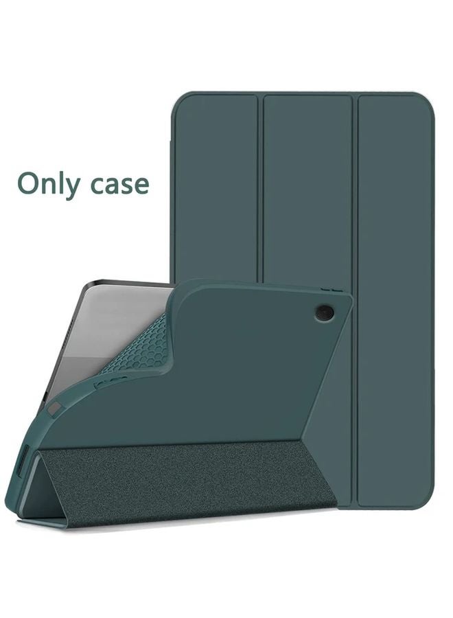 Dark Green Silicone Case for Samsung Galaxy Tab A9 8.7 Inch 2023 X110 X115 Protective Cover with Stand Auto Sleep Wake - Image 1