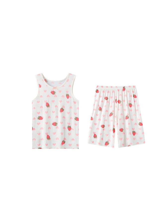 Deesha 7a Antibacterial Children's Summer Pajama Set Girls' Tank Top Homewear