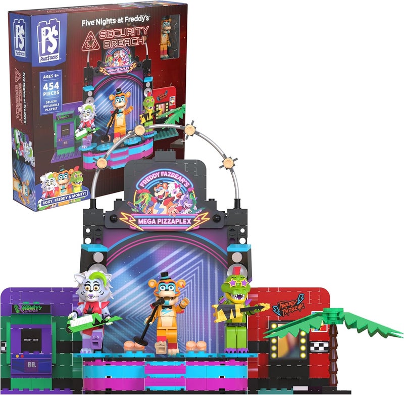 PhatMojo PhatStacks Five Night At Freddy's Mega Pizzaplex Deluxe Buildable Playset (454 Pieces) - Image 2