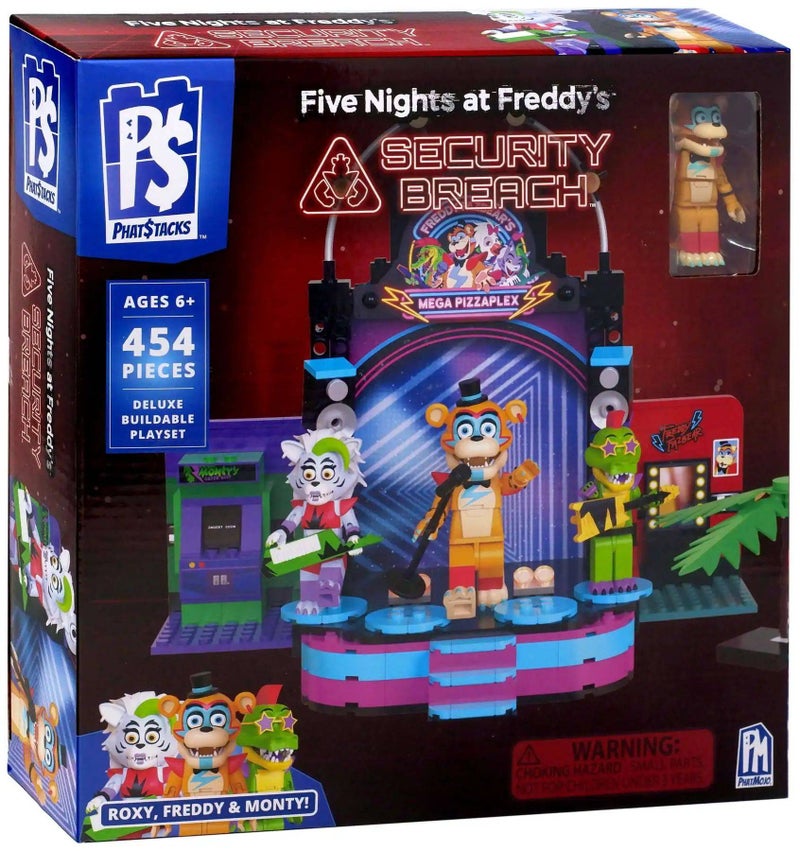 PhatMojo PhatStacks Five Night At Freddy's Mega Pizzaplex Deluxe Buildable Playset (454 Pieces) - Image 1
