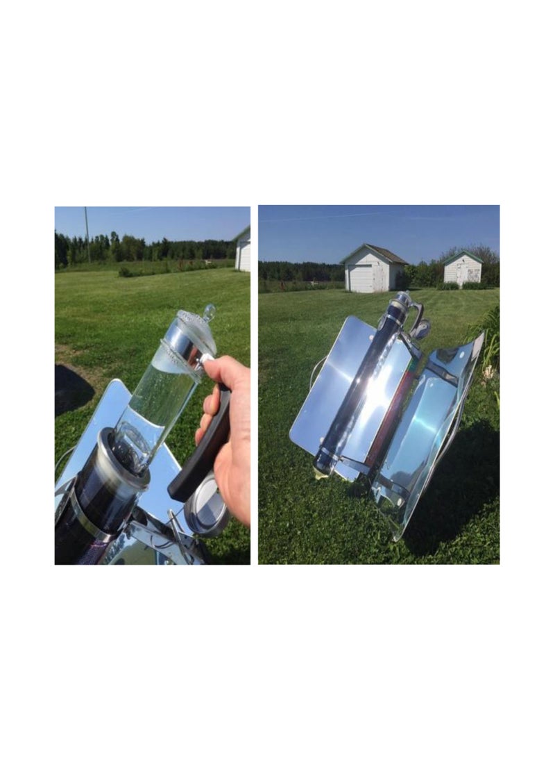Solar BBQ Grill for healthy meals and camping  and grilling food plus making soup and hot drinks