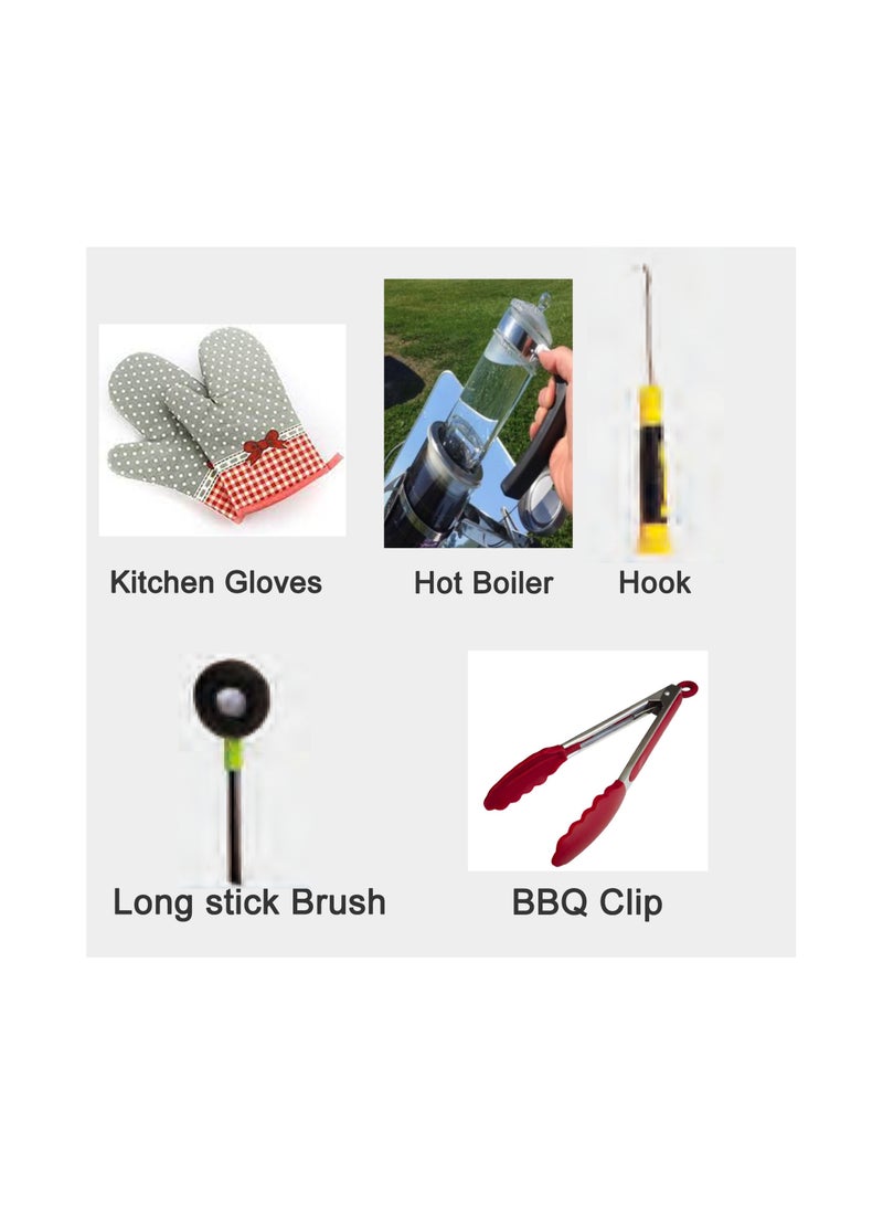 Solar BBQ Grill for healthy meals and camping  and grilling food plus making soup and hot drinks