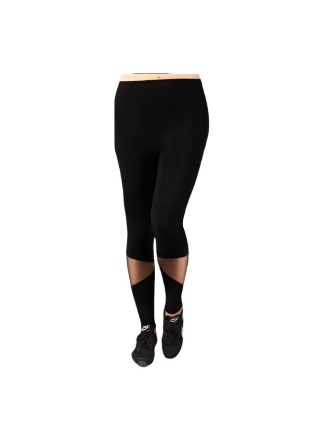Women's Athletic Melton Leggings Offer Pack of 3, High Waist Stretch Sports Leggings, Soft Comfortable Full Length Yoga Gym Running Fitness Workout Pants, Black, Free Size Fits Up to 75 KG - Image 2