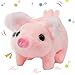 Hopearl Walking Piggy Pet Interactive Crawling Piglet Electronic Plush Toy Pig Oink Twitch Nose Wag Tail Animated Gifts for Toddlers Birthday Pink 8 - Image 3