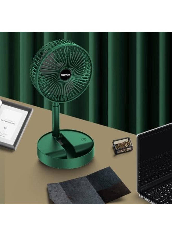Generic - Mini USB Desk Fan Rotatable for Home, Office, Study Table (Green, White)-2591 - Image 1