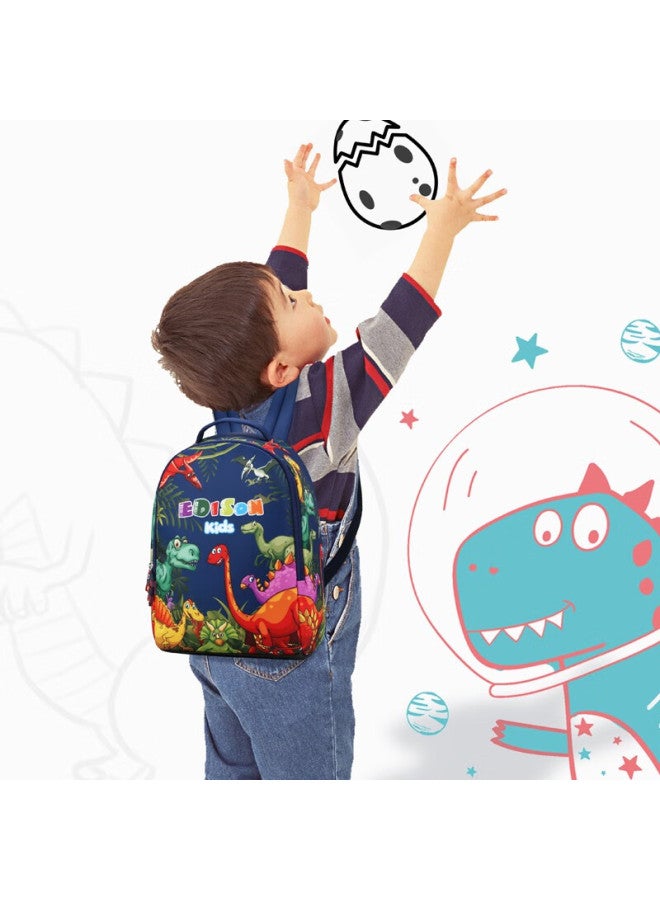 اديسون Edison Kindergarten حقيبة ظهر للأعمار من 2-6 سنوات، ما قبل المدرسة، للخارج، خفيفة الوزن، سفر، حقيبة ظهر صغيرة للأطفال 6001-3s ديناصور مقاس صغير - Image 2