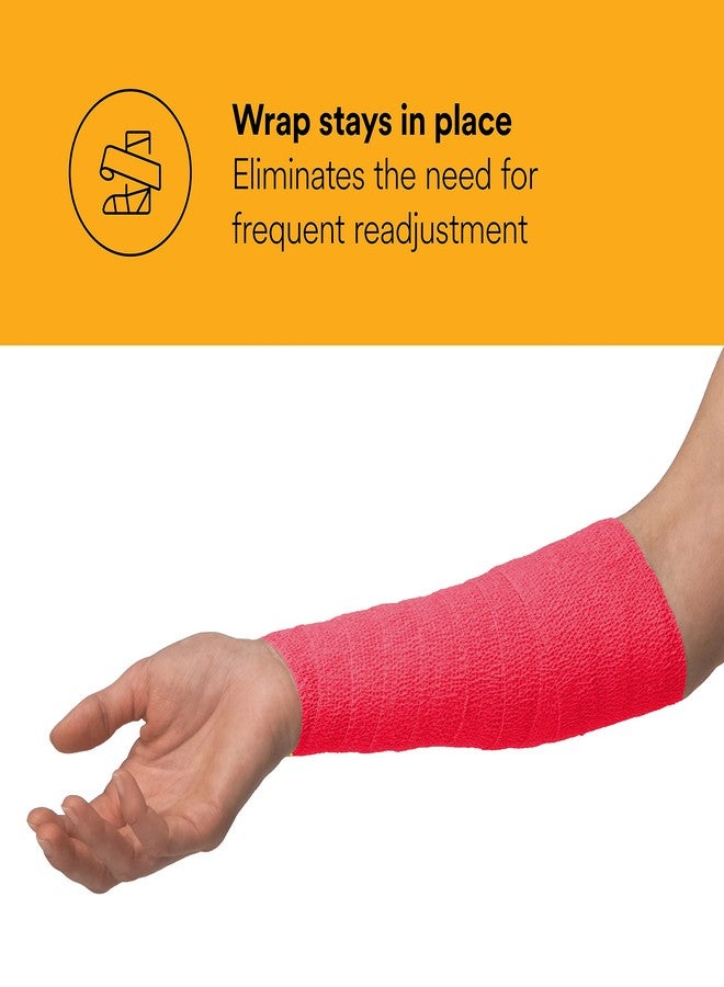 Coban 3M Coban Elastic Self-Adherent Cohesive Bandage Red NonSterile 3" x 5 Yd 24 Ct - Image 3