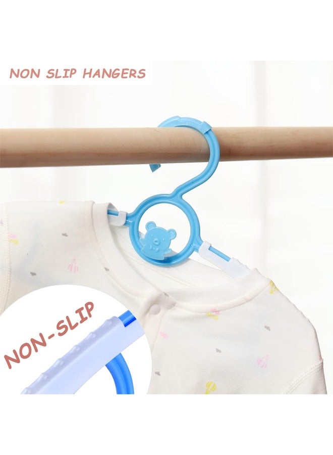 20 عبوة من شماعات الأطفال القابلة للتعديل للأطفال البنات والأولاد (أزرق) - Image 5