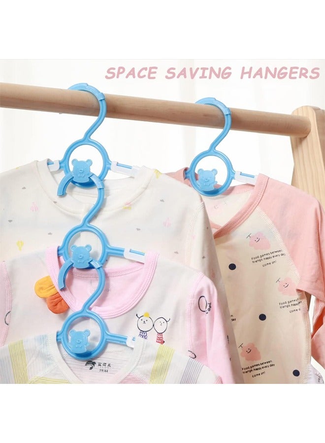 20 عبوة من شماعات الأطفال القابلة للتعديل للأطفال البنات والأولاد (أزرق) - Image 4