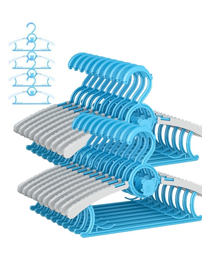 20 عبوة من شماعات الأطفال القابلة للتعديل للأطفال البنات والأولاد (أزرق) - Image 1