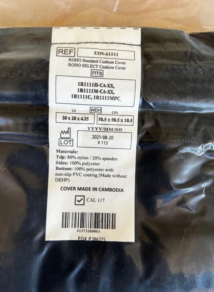 ROHO Standard cushion Cover -20.00 x 20.00 x 4.25 - Image 1