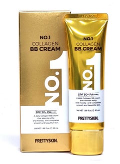 PRETTYSKIN Kin No1 Anti-Wrinkle Collagen Facial Bb Cream Spf50+ / Pa++++ (1.69 Fl.Oz.) With Zinc Oxide, Titanium Dioxide, Collagen For Oil-Moisture Balance, Soft Glow  - Image 1