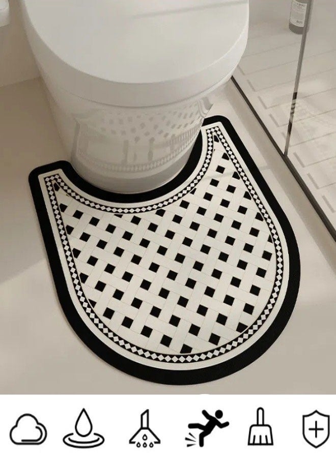 Bathroom carpet, non-slip bath mat, strong water absorption, durable, machine washable, suitable for shower room, toilet - Image 1