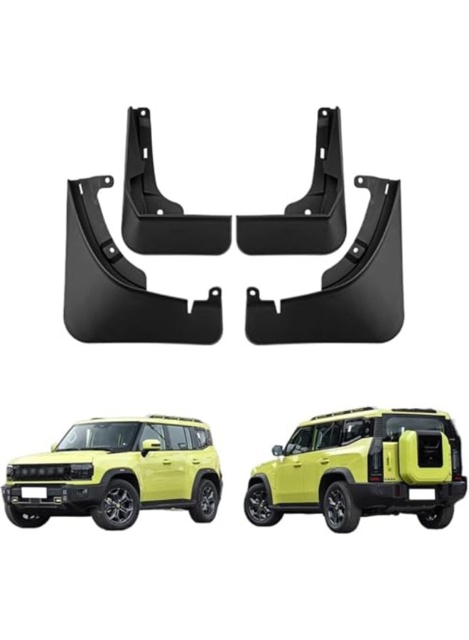 Generic 4pcs Mud Flaps, Mudguards Front and Rear Splash Guards Compatible With Jetour T2 2023 2024 Traveller (Jetour T1/T2 Mud Flaps)  - Image 1