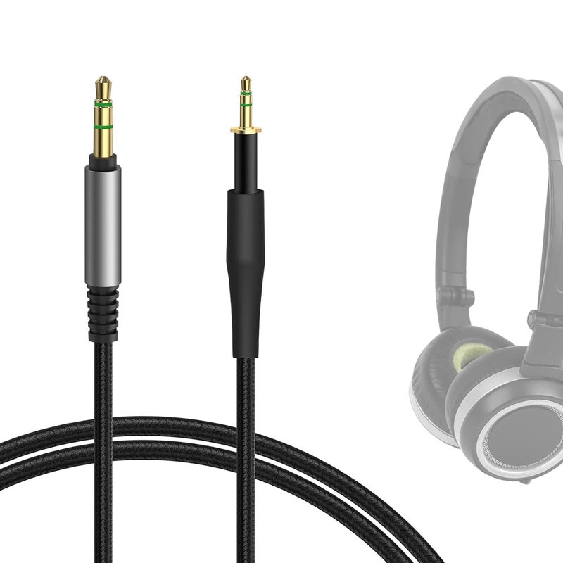 Geekria Apollo Upgrade Audio Cable Compatible with AKG K430, K450, K451, K452, Q460, K480 Headphones Cable, 2.5mm AUX Replacement Stereo Cord (Black 4FT) - Image 1
