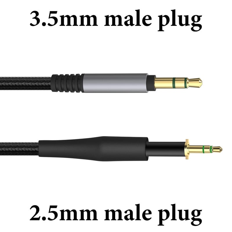 Geekria Apollo Upgrade Audio Cable Compatible with AKG K430, K450, K451, K452, Q460, K480 Headphones Cable, 2.5mm AUX Replacement Stereo Cord (Black 4FT) - Image 3