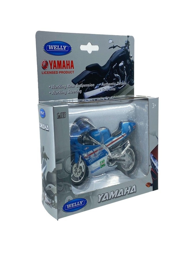 Welly Die Cast Motorcycle Blue Yamaha 1994 TZ250M, 1:18 Scale - Image 4