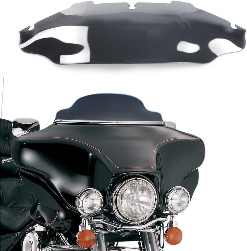 WYNMOTO 6" Smoke Tint Wave Windshield for Harley Davidson Touring Models 1996-2013 - Image 1