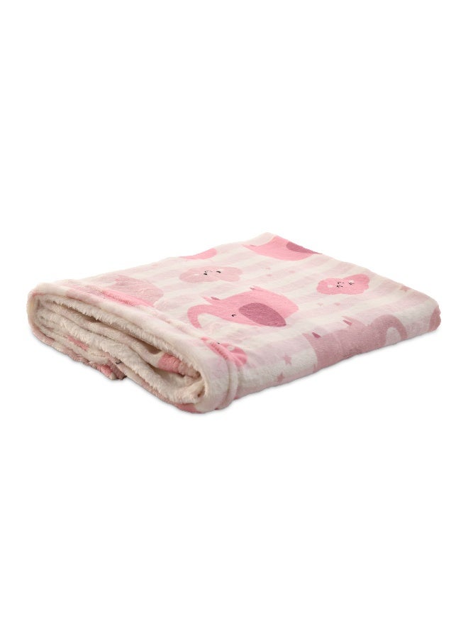 منترا بطانية أطفال مايكروفيبر ( Super Soft Printed ) Elephants Design  - Image 1